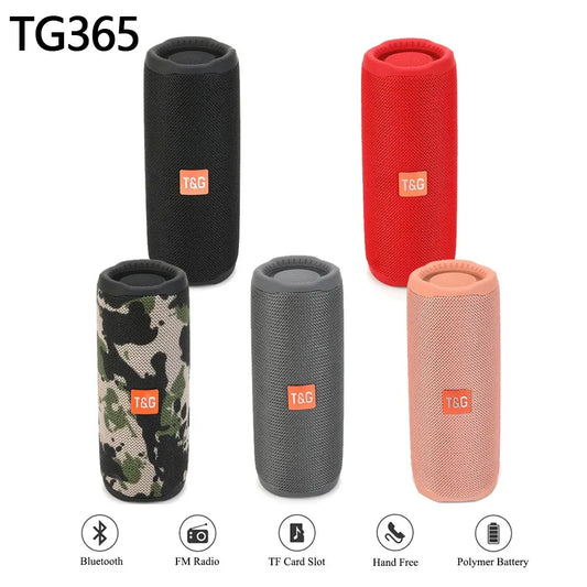 TG365 Bluetooth Speaker 10W Wireless Portable Waterproof Speaker Mini TF Card Subwoofer Outdoor AUX USB Stereo Bass Loud Speaker