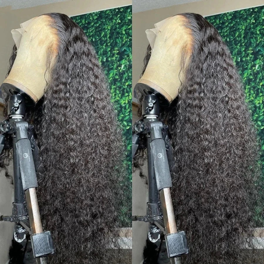 36 Inch Curly Lace Front Human Hair Wigs For Black Women Pre Plucked Brazilian Hair 13x4 Deep Wave Frontal Wig 13x6 Hd Lace Wig