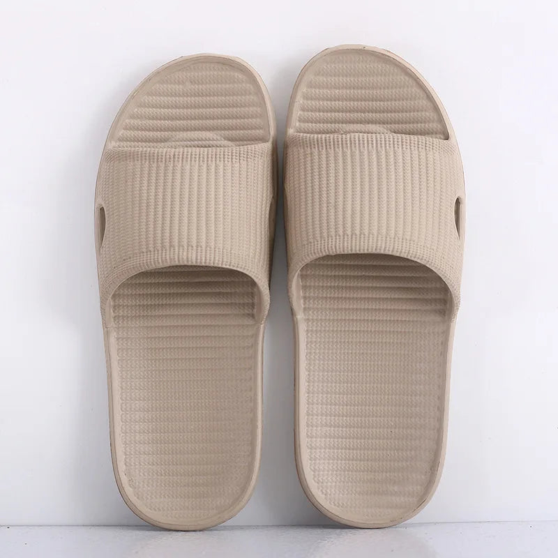 Men Indoor Home Slippers Summer Non-Slip Light Hotel Shoes Couple Soft Bottom Sandals Slippers Men's Flat Shoes Flip Flops