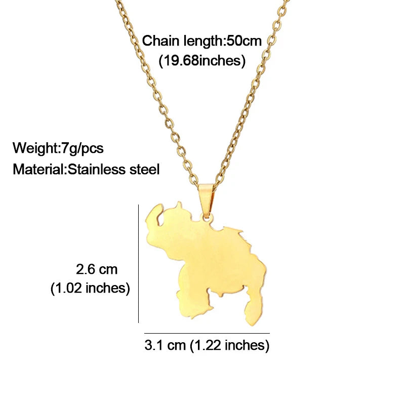 2022 New Venezuela Map Pendant Necklaces Silver Color/Gold Color Stainless Steel Chain Necklace Choker Venezuelan Jewelry