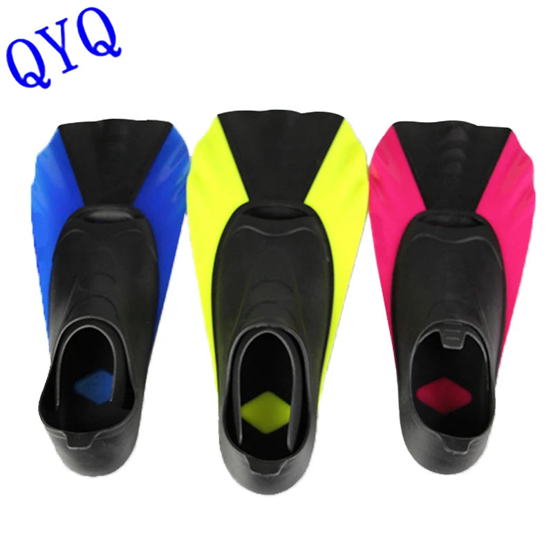 QYQ Silicone flippers for men, women and children frog shoes swimming snorkeling equipment