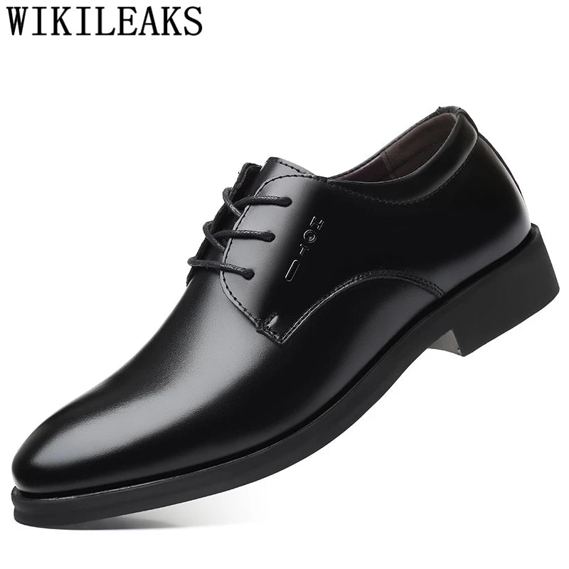 Official Shoes for Men Formal Italian Dress Coiffeur Luxury Mens Shoes Genuine Leather Black Dress Brand Men Suit Shoes Ayakkabi