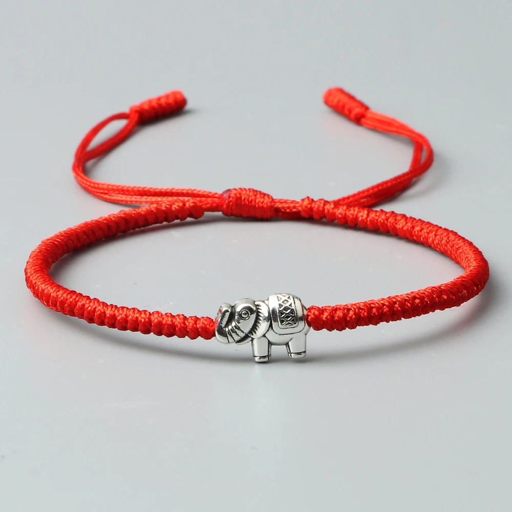 Retro Elephant Bracelets Lucky Braided Chain Bracelet For Women Men Good Luck Friendship Wish Gift Jewelry Handmade Adjustable