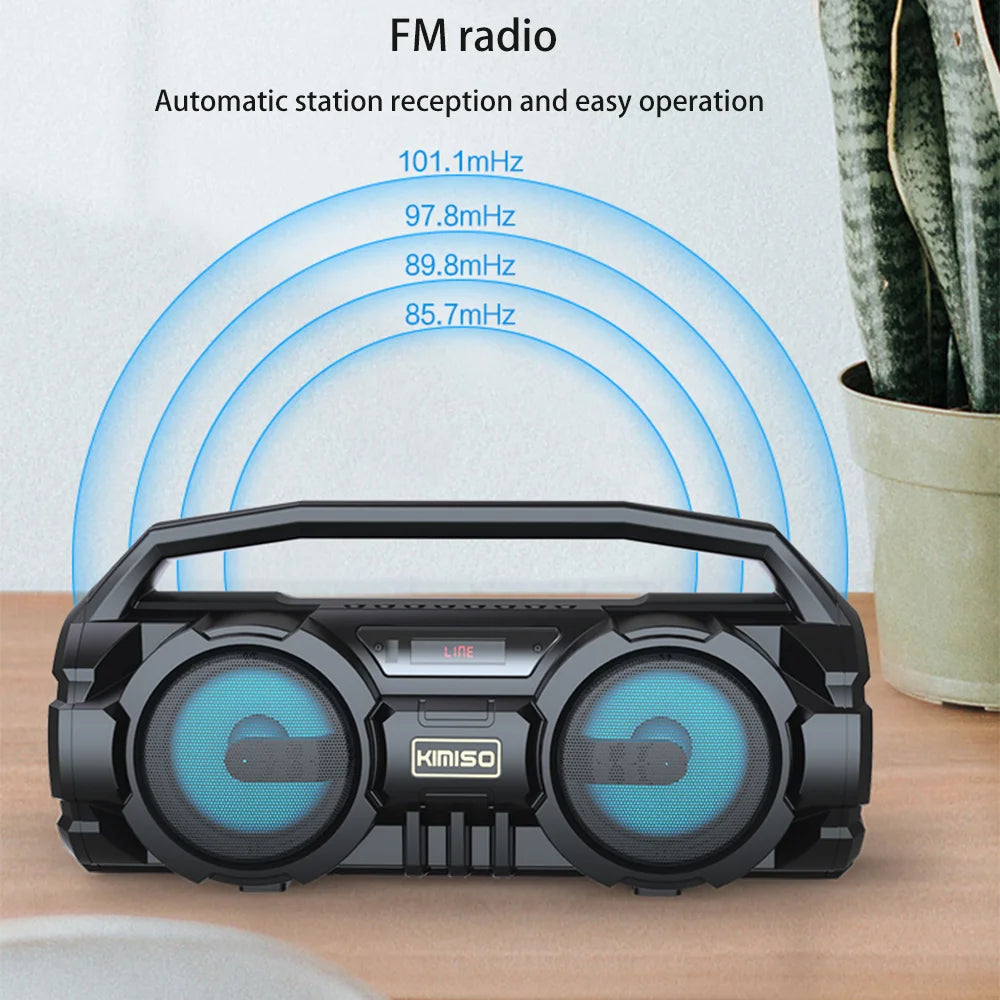 Portable Bluetooth Speakers Powerful Column Home Theater Bass With Mic FM Radio TF Music Center System Wireless Stereo Subwoofer