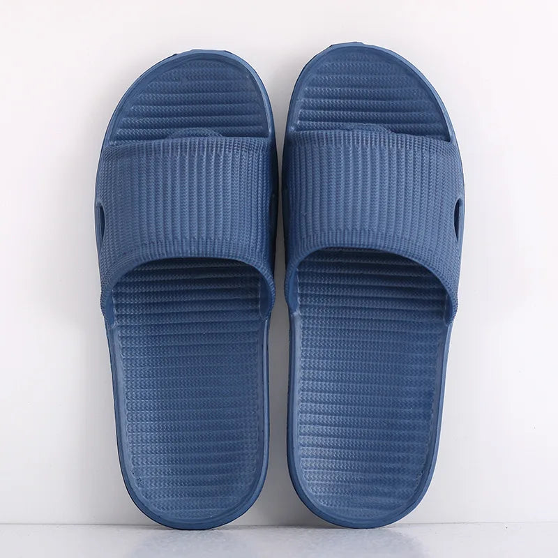 Men Indoor Home Slippers Summer Non-Slip Light Hotel Shoes Couple Soft Bottom Sandals Slippers Men's Flat Shoes Flip Flops