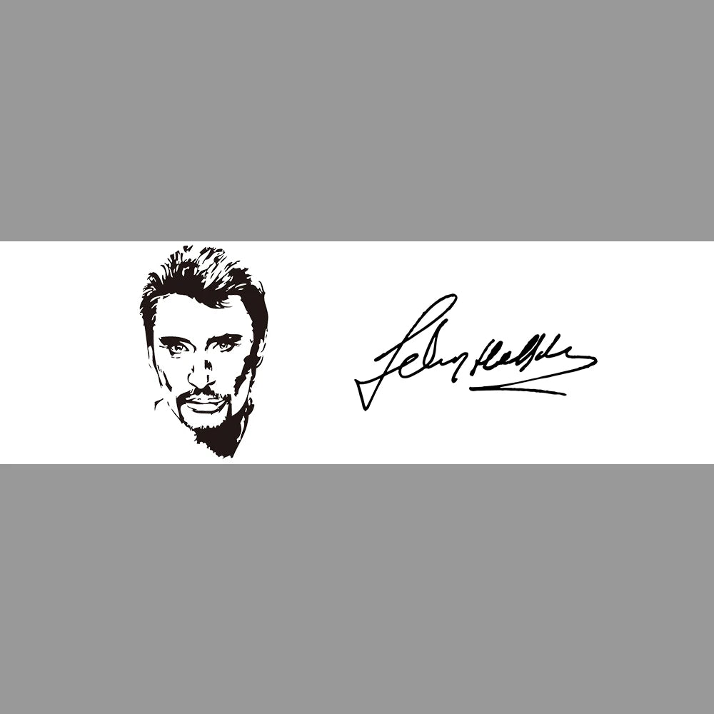 Johnny Hallyday Photo Signature Punk Rock 8mm Rings For Men Women Jewelry Stainless Steel Hip Hop Finger Ring SL-153