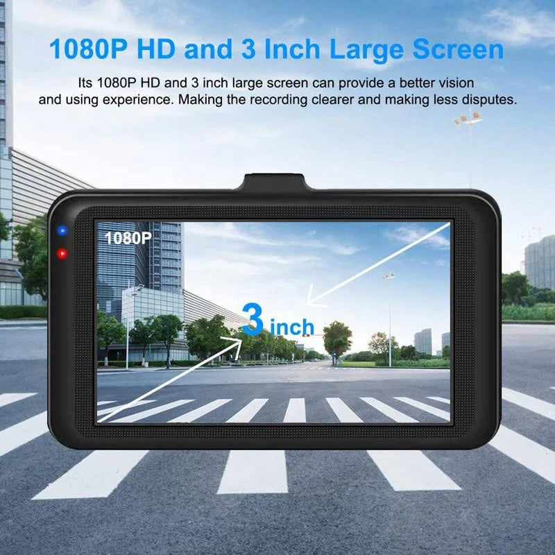 24H Dash Cam Black Box in Car DVR Camera Video Recorder Rear View Dual Lens HD Cycle Recording Video Mirror Recorder Black Box 2