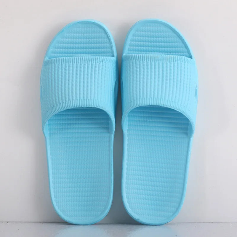 Men Indoor Home Slippers Summer Non-Slip Light Hotel Shoes Couple Soft Bottom Sandals Slippers Men's Flat Shoes Flip Flops