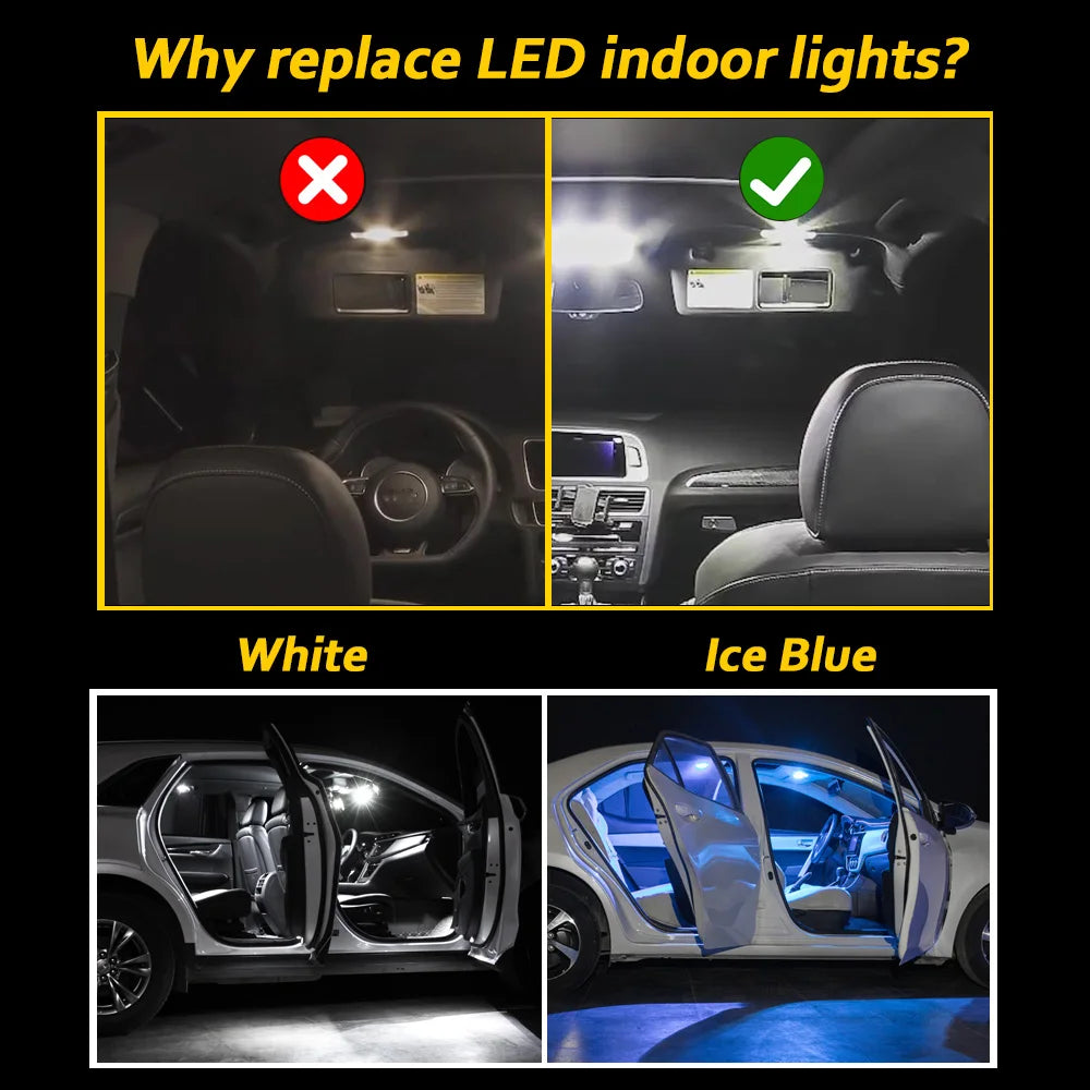 MDNG 8Pcs Canbus Interior LED Light Kit For Mazda 3 Sedan 2014 2015 2016 2017 2018 Map Reading Dome Trunk Lamp Car Led Bulbs