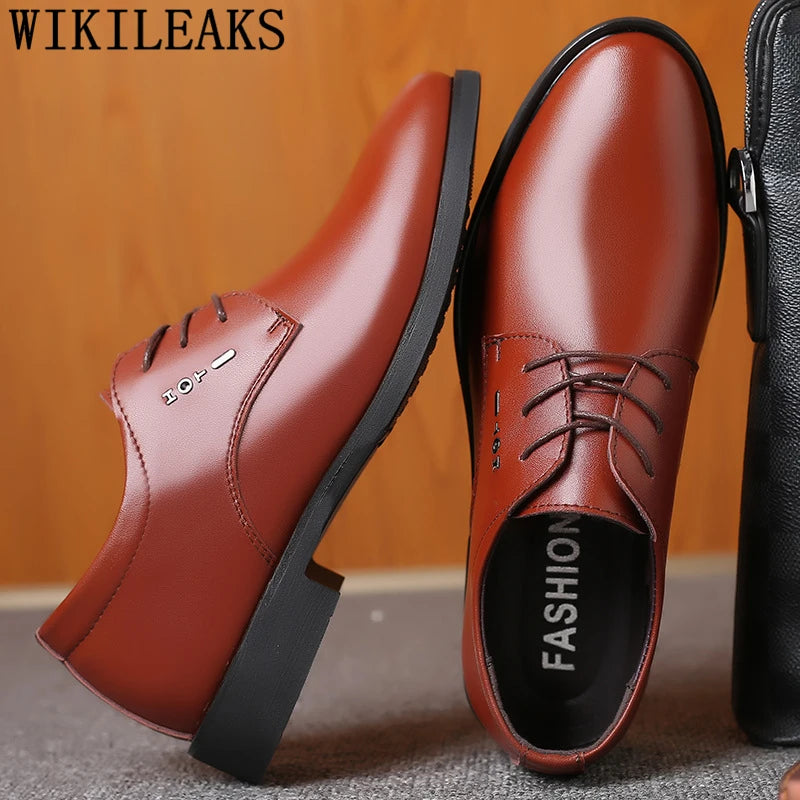 Official Shoes for Men Formal Italian Dress Coiffeur Luxury Mens Shoes Genuine Leather Black Dress Brand Men Suit Shoes Ayakkabi