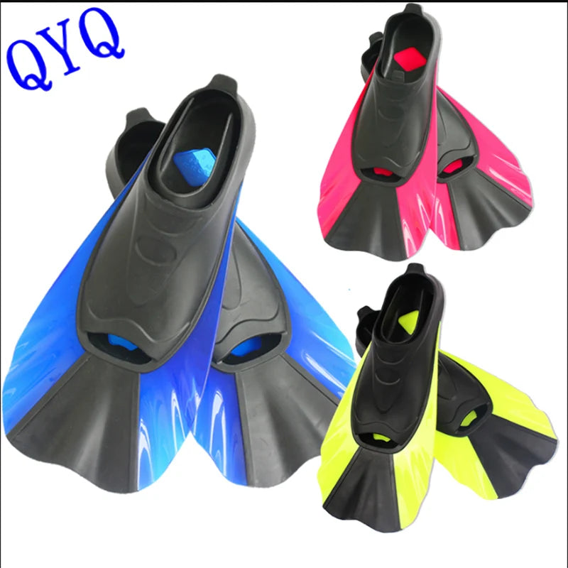 QYQ Silicone flippers for men, women and children frog shoes swimming snorkeling equipment