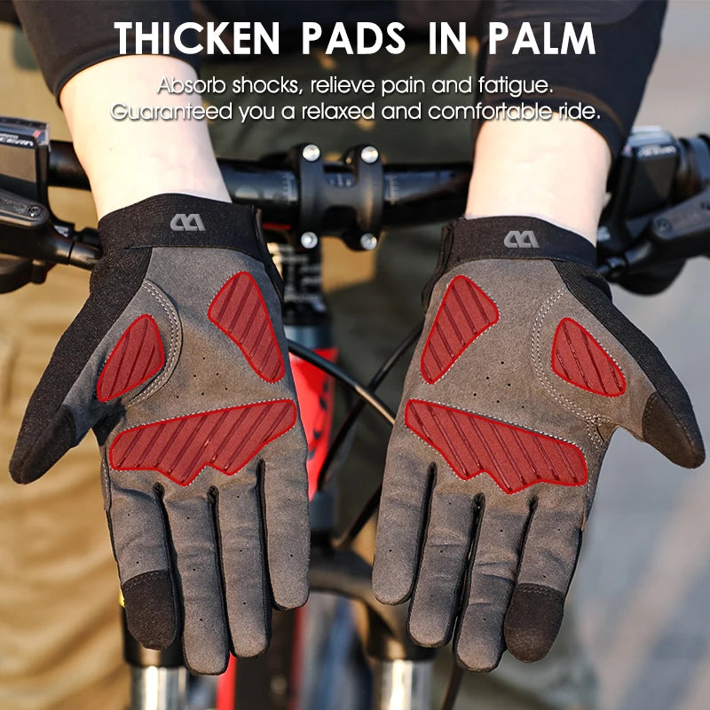 WEST BIKING Bike Glove Full Finger Cycling Gloves Men Women Shockproof Road Mountain Bicycle MTB Biking Motorcycle Gloves