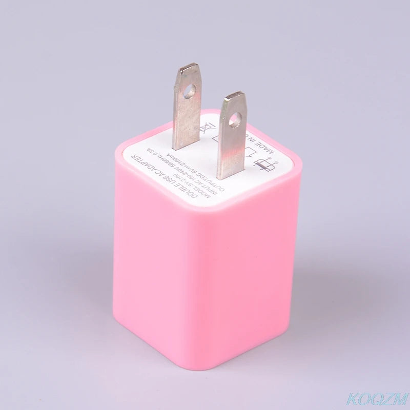 5V 1A Dual 2 Port USB AC Wall Home Charger Power Adapter US Plug FOR Phone Universal Travel