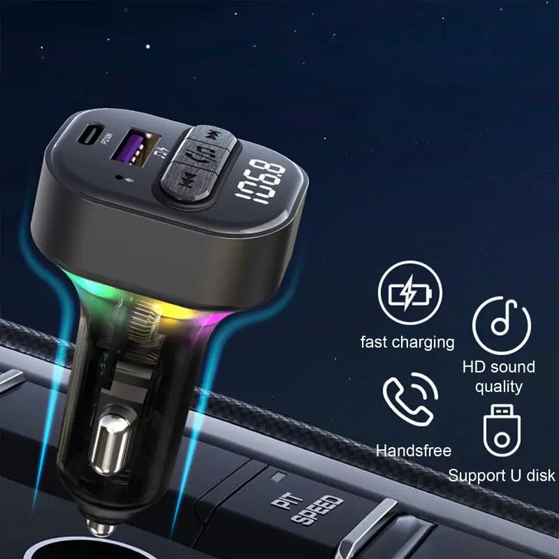 Car Wireless Fm Transmitter Fm 5.3 Wireless Radio Adapter Music Player Auto Audio Receiver Adapter Car Electrical Appliances