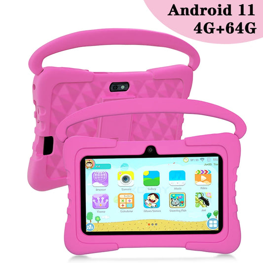 7 Inch Kids Tablet Android11 64G Learning Education Tablet WiFi Safety Eye Protection Screen Toddler Educational Toy Gift