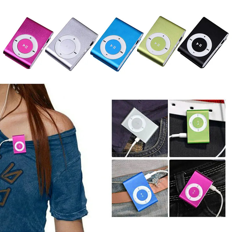 Mini MP3 Player, Portable Music Player With Clip, Digital Music Media Player MiniMP3 BackClip Player With Earphone And USB Cable