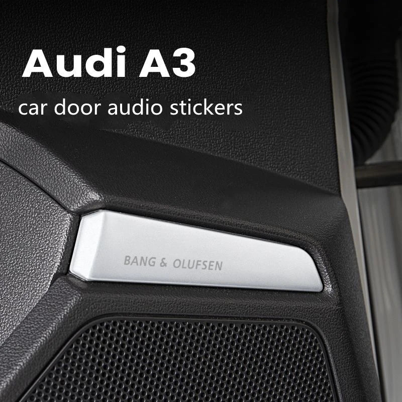 For Audi A3 8Y 2021 2020 Car Interior Decoration Stickers Door Audio Speaker Cover Protective Sticker  Accessories