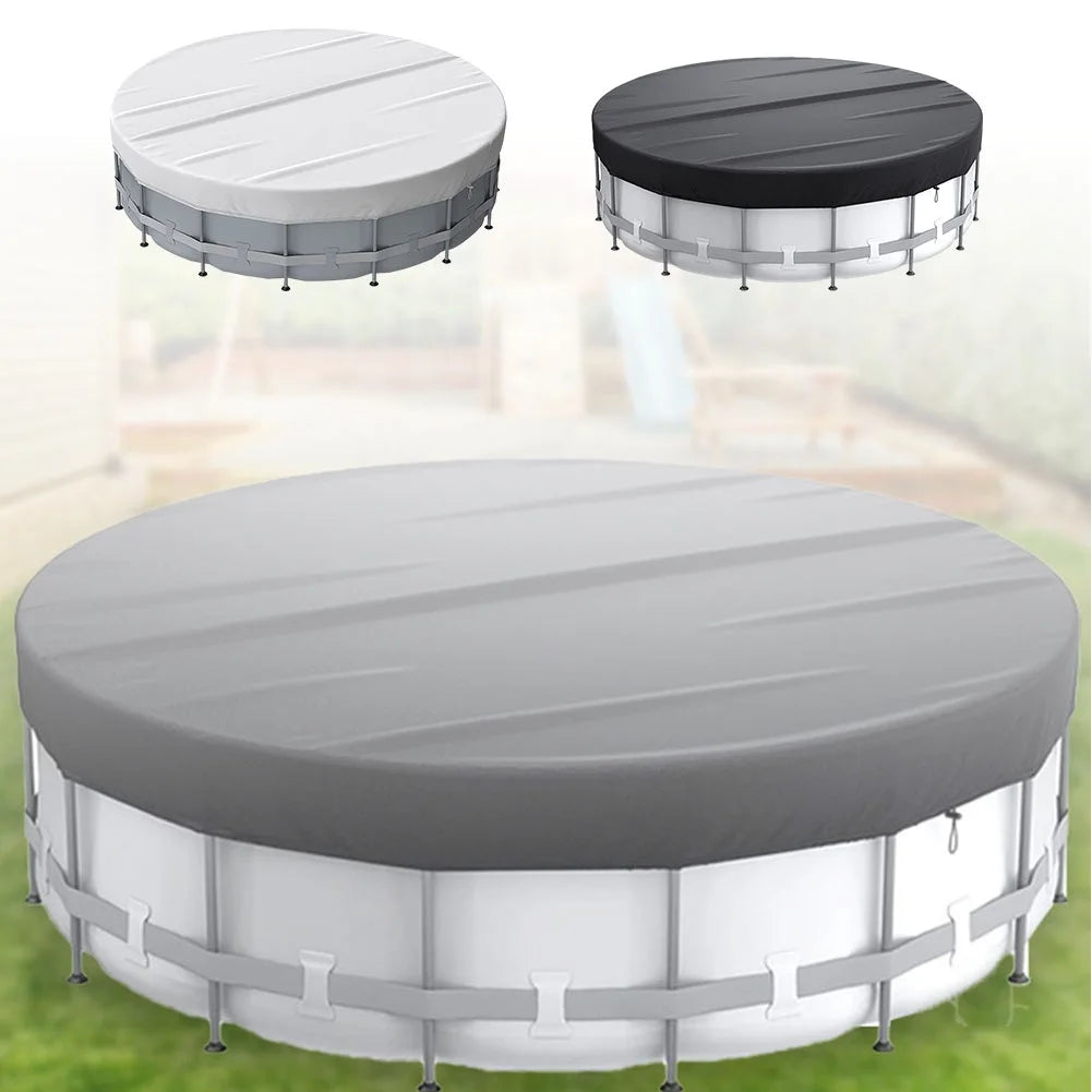 Round Pool Cover Solar Covers For Above Ground Foldable Outdoor Swimming Pools Equipment Accessories Polyester Durable Practical