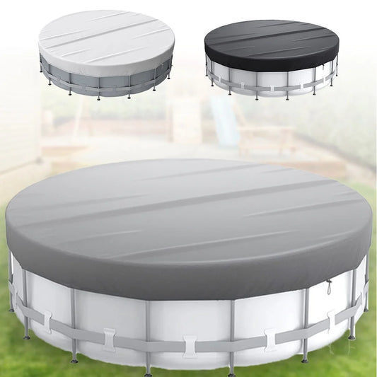 Round Pool Cover Solar Covers For Above Ground Foldable Outdoor Swimming Pools Equipment Accessories Polyester Durable Practical