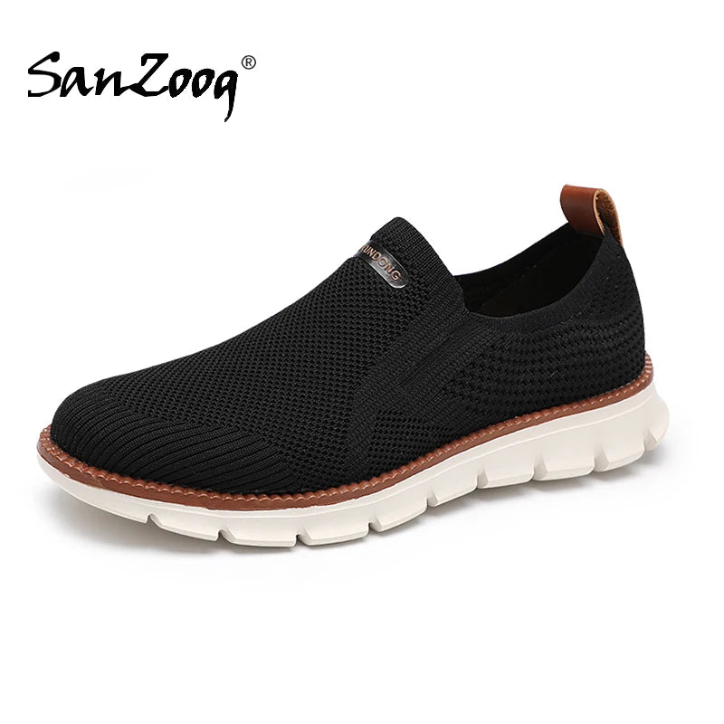 Men Slip On Mesh Shoes Casual Summer Breathable Men's Slip-ons Loafers Sneakers Plus Big Size 49 50 51 52 53 54 Dropshipping