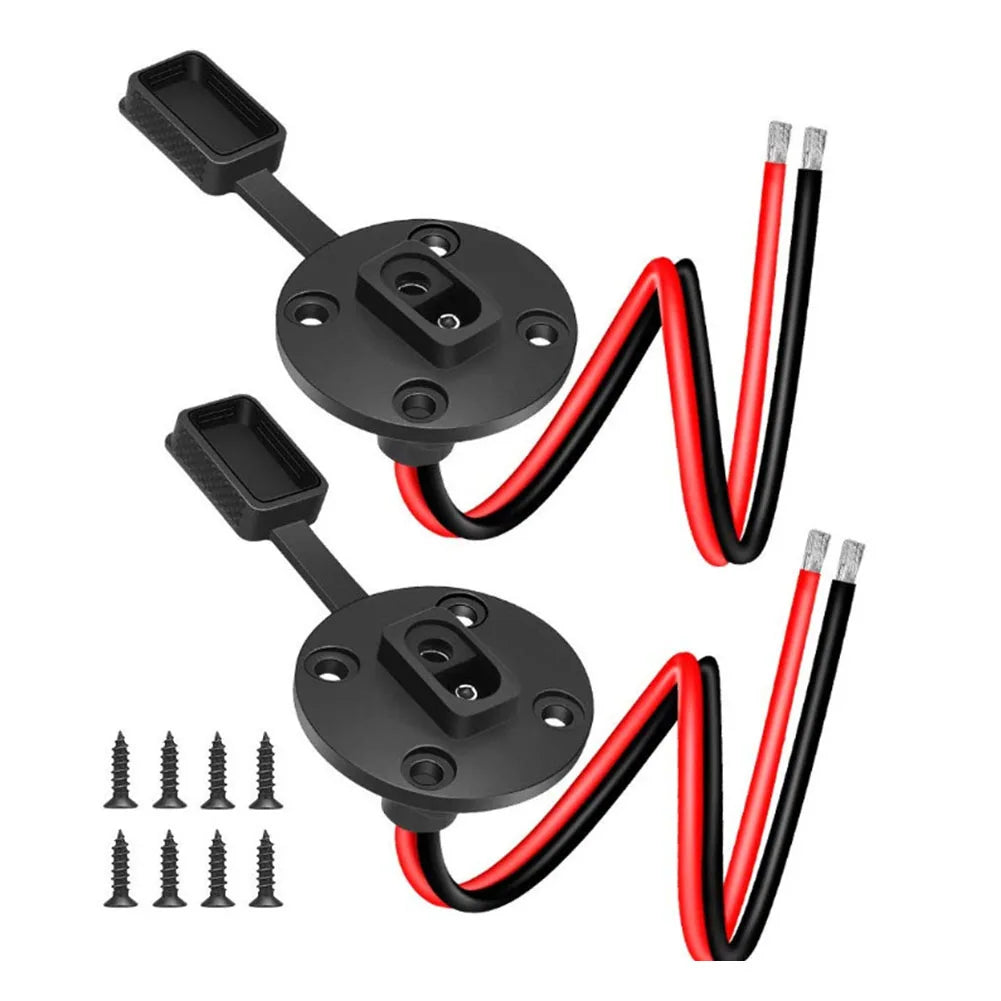 2PC 33cm 12AWG SAE Cable Connector Quick Disconnect Wire Harness Panel Mount Power Cable Electrical Equipment Supplies