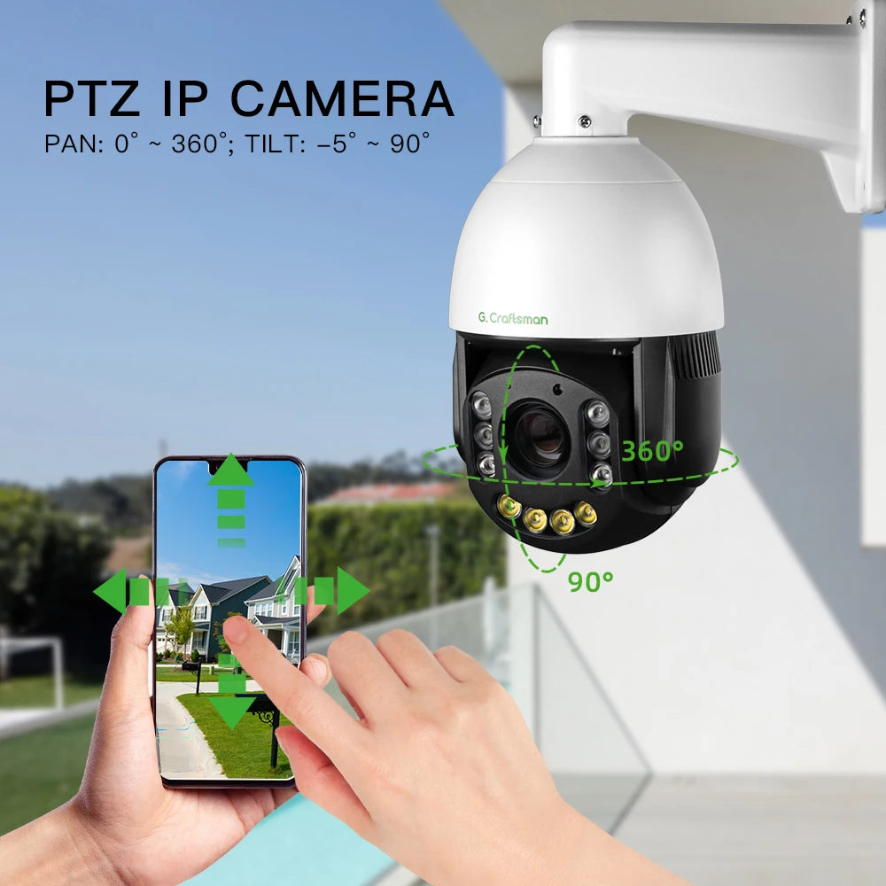 20X PTZ 4K IP Camera Zoom 4.7-94mm Dual Light Source POE SONY Sensor Security CCTV Video Surveillance Hikvision Compatible