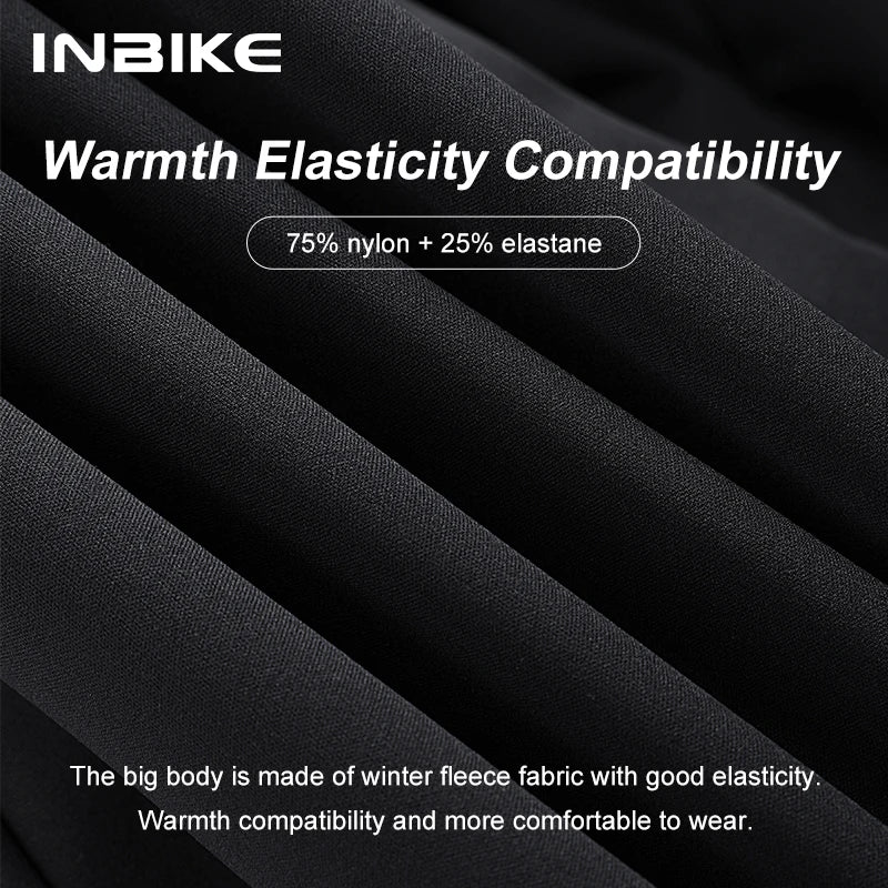 INBIKE Winter Professional Cycling Bib Pants for Women Windproof Fleece Biking Clothing Pants Gel Padded Road Bicycle MTB Pants