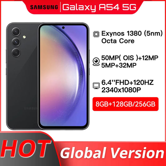 Samsung Galaxy A54 5G Smartphone Exynos 1380 Octa Core 6.4'' 120Hz Super AMOLED Screen 50MP Triple Camera 5000mAh Battery NFC