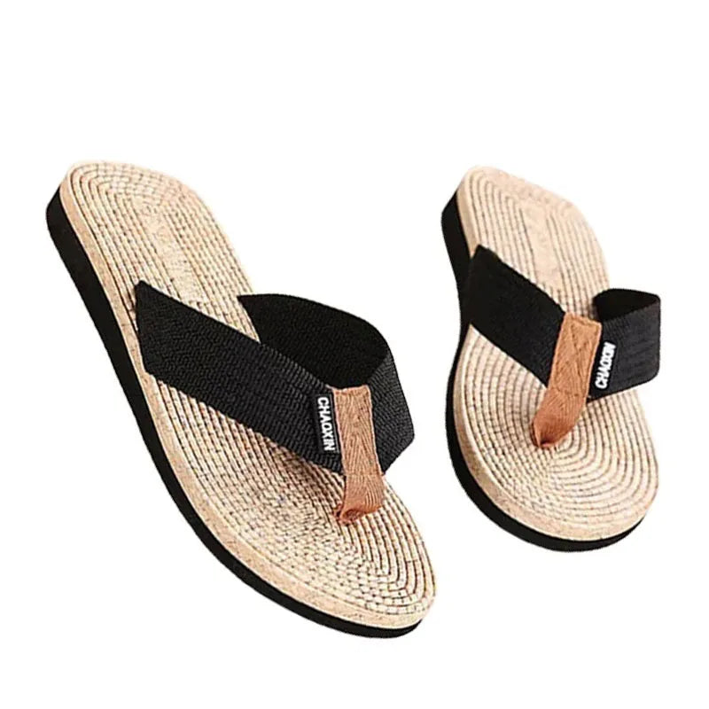 Summer Men Flip Flops Beach Casual Shoes Men Sandals Outdoor Comfortable Non-Slip Bathroom Shoes Home Slippers for Men Slides