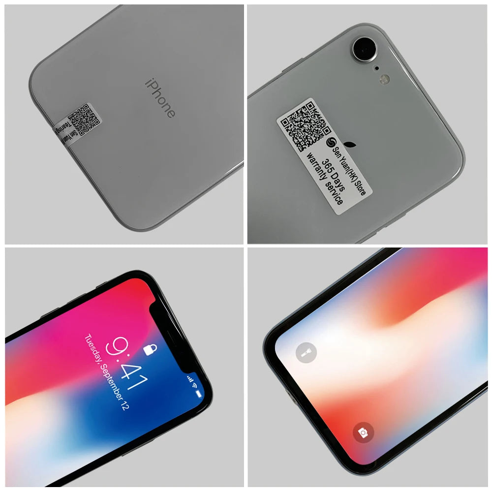 Apple iPhone X 64GB 256GB ROM 5.8" Original OLED Face ID A11 Hexa Core Unlocked 4G LTE Mobile Phone iPhone X