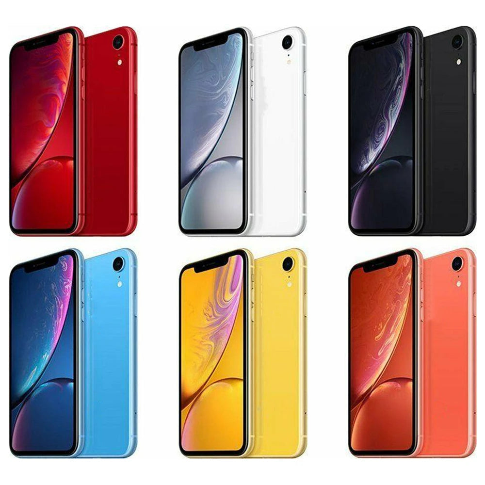 Unlocked Used Apple iPhone XR Mobile Phone 6.1" A12 3GB RAM 64GB/128GB/256GB ROM Hexa Core 12MP 4G LTE Original iOS Cellphone