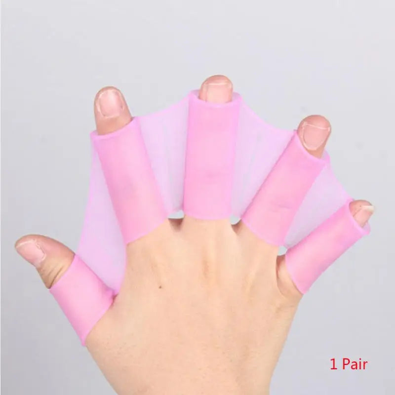 1Pair Unisex Frog Type Silicone Girdles Swimming Hand Fins Finger Webbed Gloves Paddle Water Sports frog claw Swimming Equipment