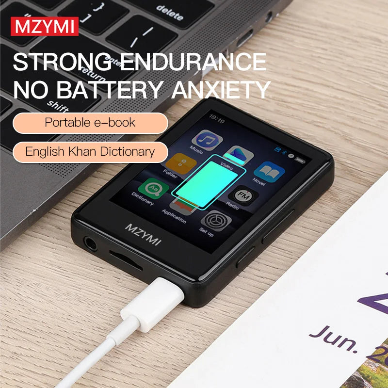 MZYMI MP4 Player Speaker S18 Bluetooth FM Radio Digital Display Screen Media Player Pocket Audio Walkman Running Walking Music