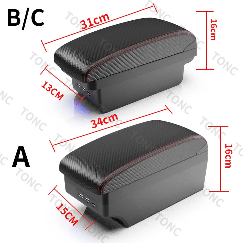 For Peugeot 2008 Armrest For Peugeot 208 Car Armrest box 2019 2020 2021 Retrofit parts Interior details Storage box accessories