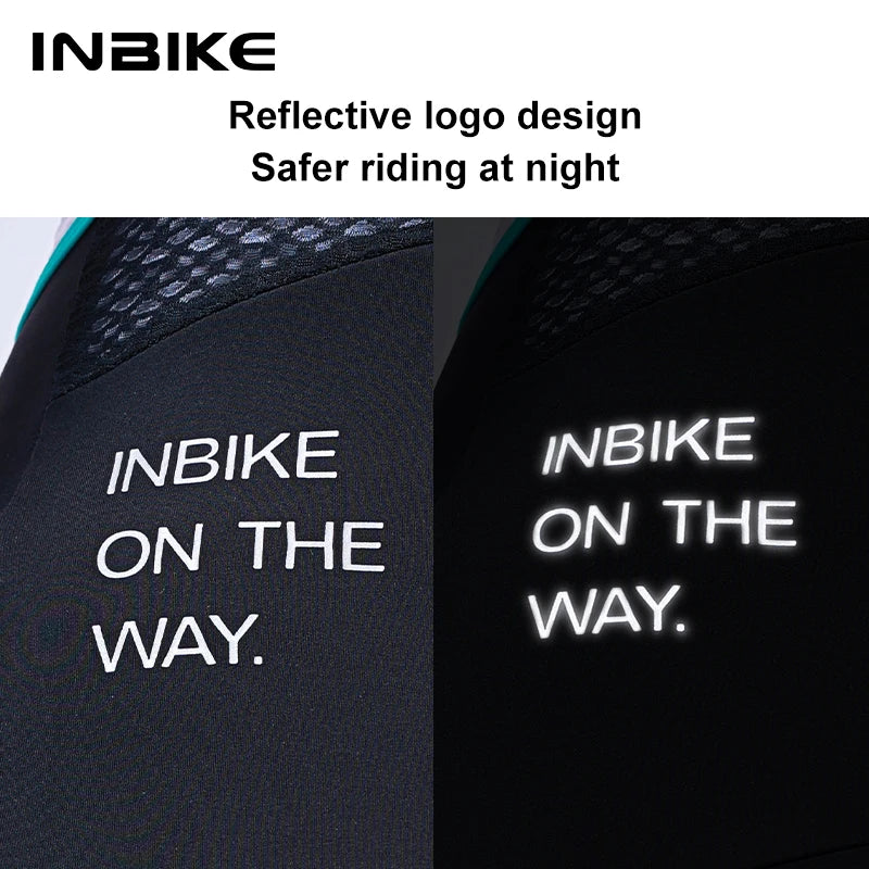 INBIKE Winter Professional Cycling Bib Pants for Women Windproof Fleece Biking Clothing Pants Gel Padded Road Bicycle MTB Pants