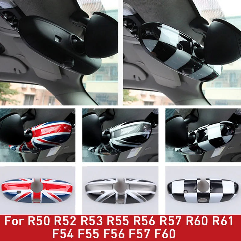 Car Interior Rear View Mirror Cover For MINI One Cooper JCW R50 R52 R53 R55 R56 R57 R60 R61 F54 F55 F56 F57 F60 Auto Accessories