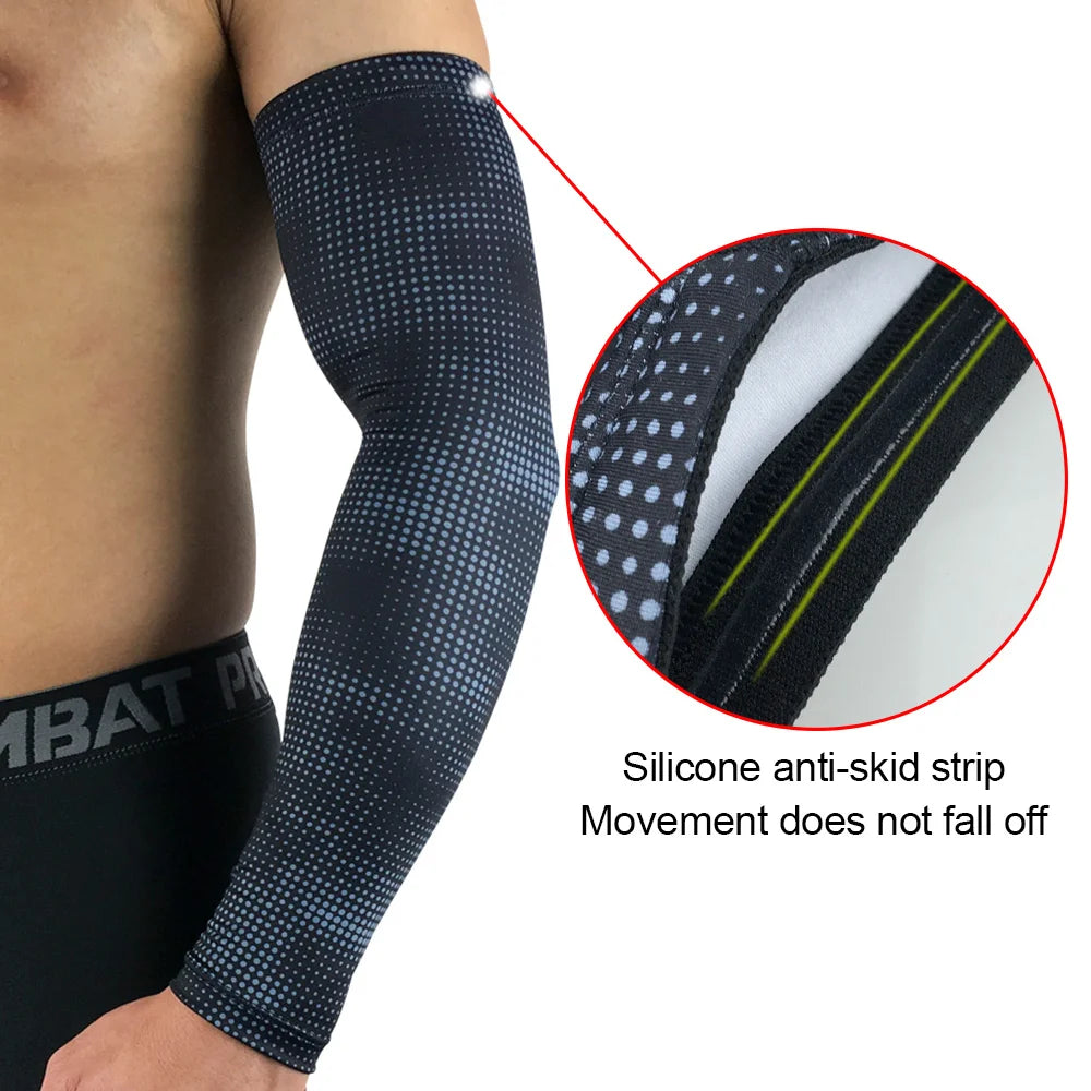 TopRunn 1PC Cool Men Sport Cycling Running Bicycle UV Sun Protection Cuff Cover Protective Arm Sleeve Bike Arm Warmers Sleeves