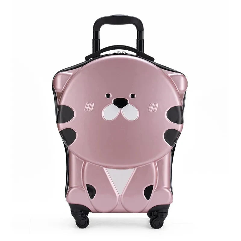 17" Kid's Rolling Suitcase for Boys  Children Luggage Suitcase Travel Luggage Bags on Wheels Travel Trolley Luggage For Girls