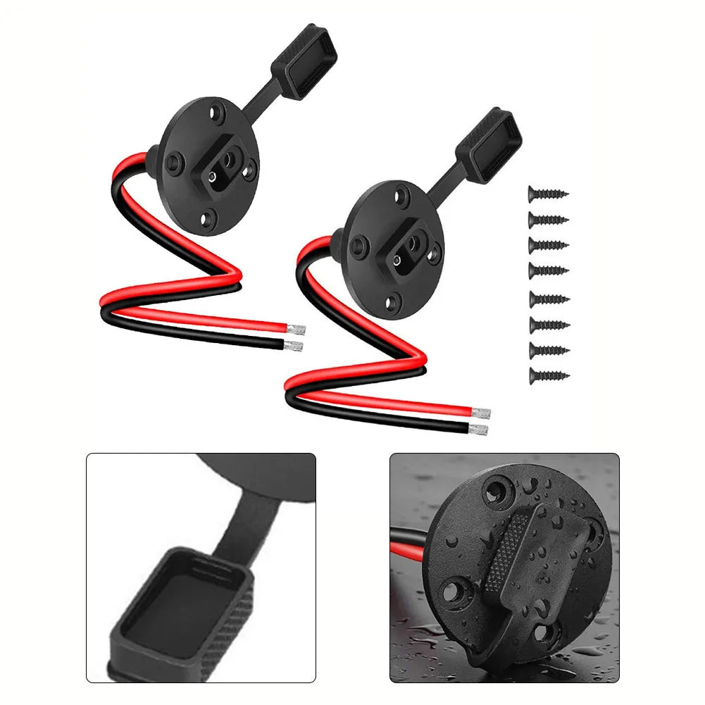 2PC 33cm 12AWG SAE Cable Connector Quick Disconnect Wire Harness Panel Mount Power Cable Electrical Equipment Supplies