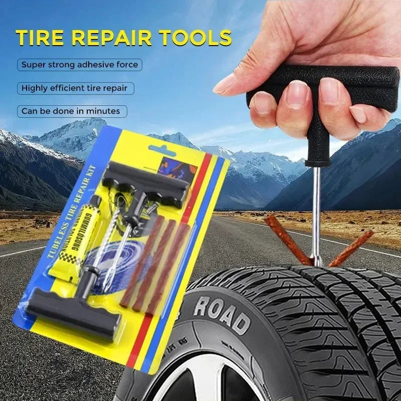 Car Tire Repair Kit, Bicycles, Trucks, Motorcycles, Set Tools, Tire Puncture,foreskin, Glue, Garage Tool Accessories