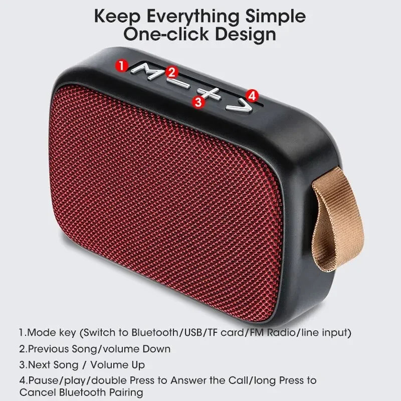 Fabric Mini Speaker Bluetooth Wireless Connection Portable Outdoor Sports Audio Stereo Support Tf Card Mobile Phone Universal