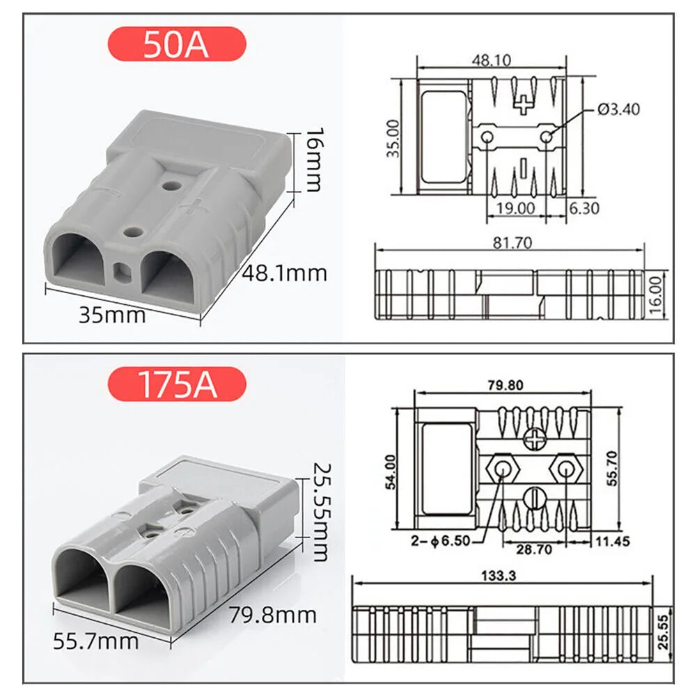 For 175A For Anderson Plug Connector Flush Mount Bracket Panel Cover For Caravan Electrical Equipment Supplies