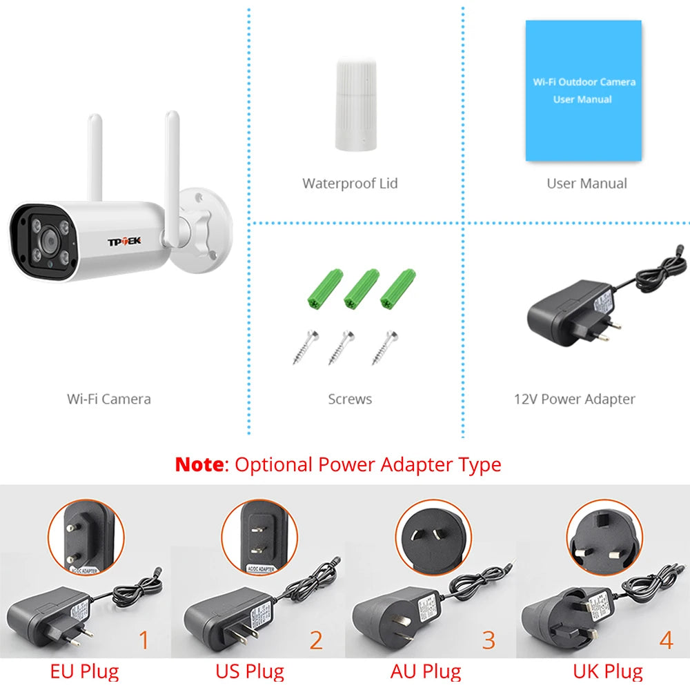 2K IP Camera Wifi Outdoor Surveillance Securtiy CCTV 4MP Wi Fi Camara Wireless Bullet Network Video Wi-Fi Waterproof CamHi Cam