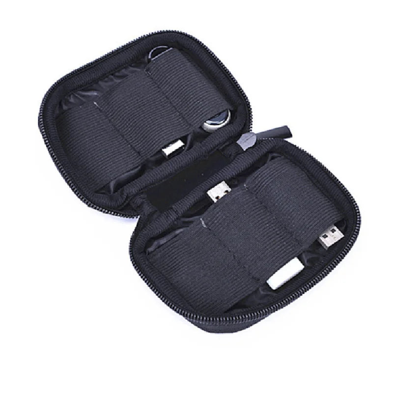 Durable Portable USB Case Zipper Flash Drives U Disk Bag Holder Protective Travel Dustproof Shockproof Storage Organizer