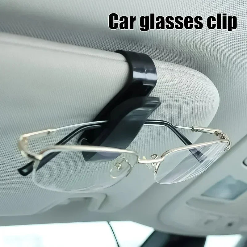 Universal Car Auto Sun Visor Glasses Box Sunglasses Clip Card Ticket Holder Fastener Pen Case Eyeglasses Interior Accessories