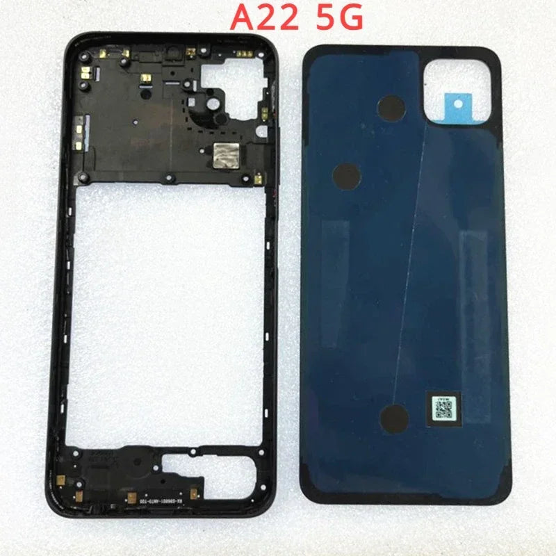 Middle Frame Cover +Battery Back Cover For Samsung Galaxy A22 4g 5g A225 A226 Phone Housing Case Rear Door Lid Replacement Parts