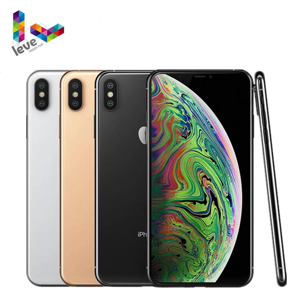 Apple iPhone XS Max Mobile Phone 6.5inch A12 Bionic 4GB RAM 64GB/256GB ROM Hexa Core 12MP NFC 4G LTE Original iOS Cellphone