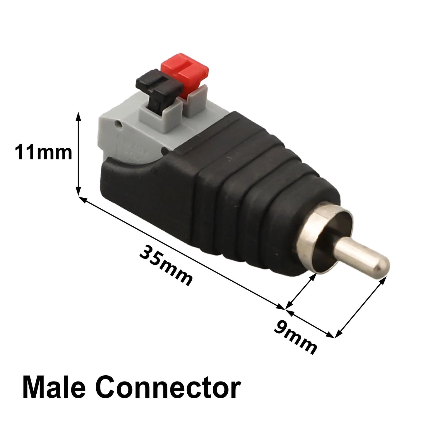 Speaker Wire A/V Cable To Audio Male Female RCA Connector Adapter Press Plug Spring Terminal Electrical Equipment Supplies