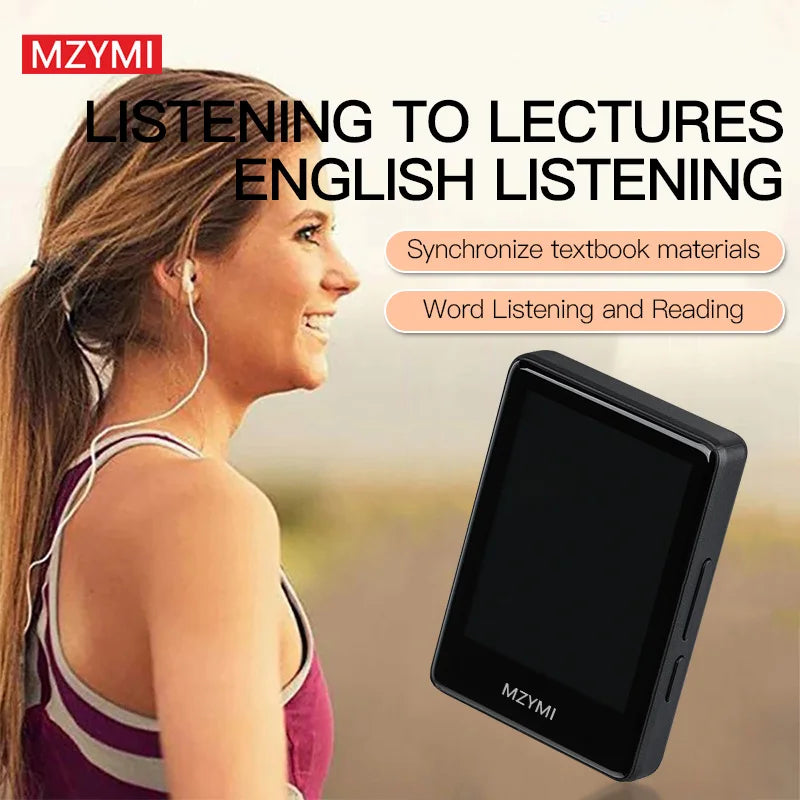 MZYMI MP4 Player Speaker S18 Bluetooth FM Radio Digital Display Screen Media Player Pocket Audio Walkman Running Walking Music