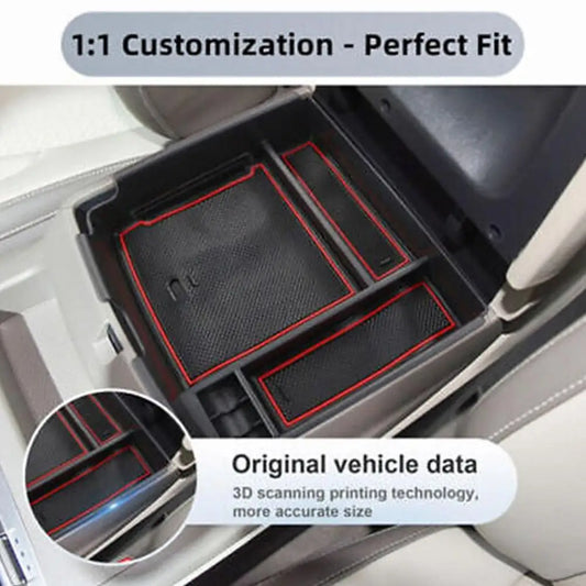 Car Central Armrest Storage Box For Kia Carnival KA4 2022 Interior Accessories Center Console Flocking Organizer Containers X2K8